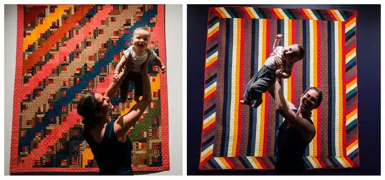 Baby and quilts