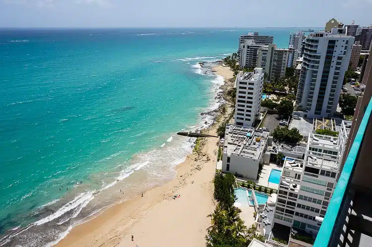 Condado beach looks amazing from 19 stories up!