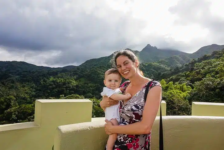 The view from the top of Yokahu Tower is gorgeous, and totally doable with a baby.