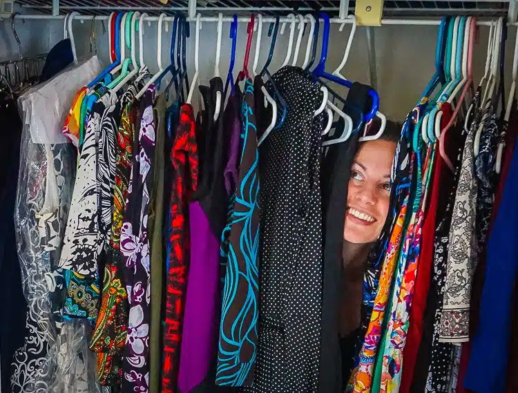 "Do you mind if I organize your closet?" asked Maria. "Um, GO AHEAD!"