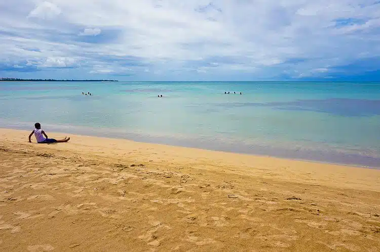 Another view of serene Luquillo swimming beach. 