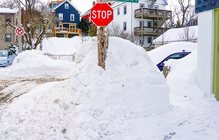 It's as if the street is hollering, "Stop! No more snow!" 