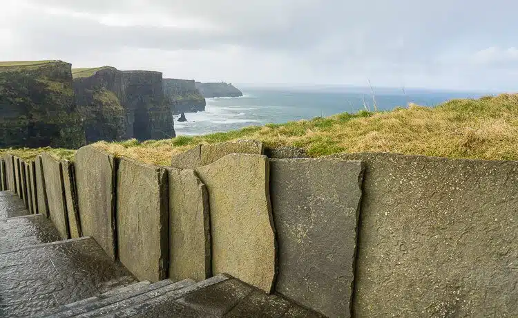 Cliffs of Moher guardrails made of stone