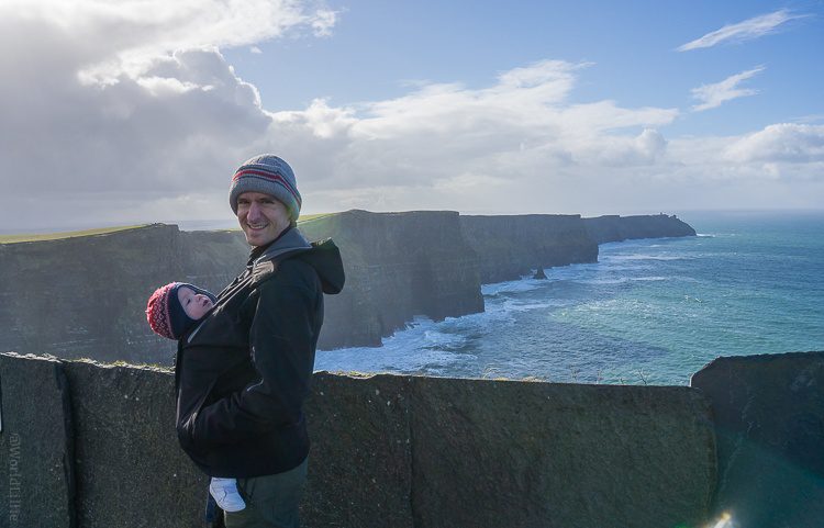 Cliffs of Moher with a baby