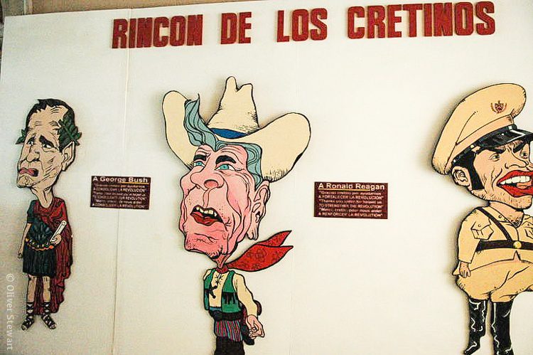 A display in the Museum of the Revolution in Havana mocking U.S. presidents.