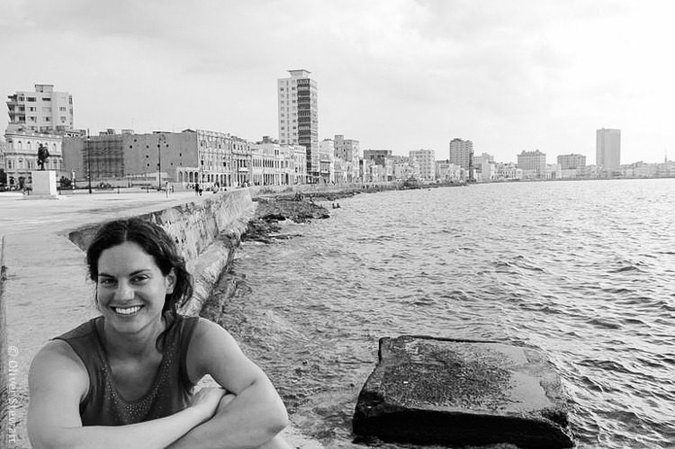 Me by the oceanfront of central Havana.