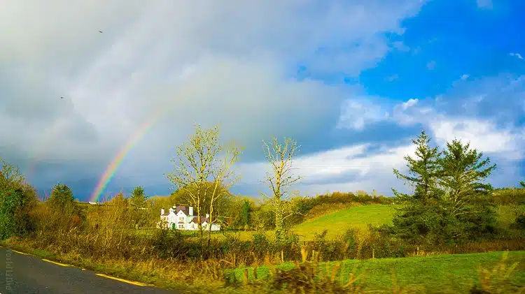 A double rainbow across the sky in Ireland! 