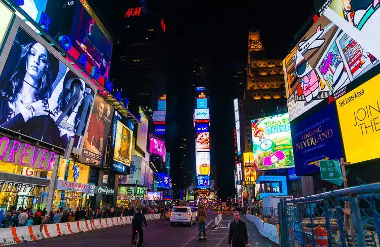 Wherever you look, Times Square is aglow.