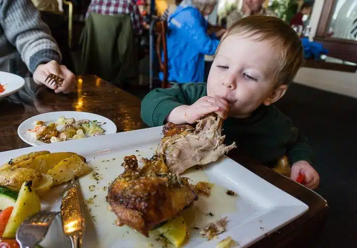 We couldn't keep our hands off this dinner in Mystic, CT!