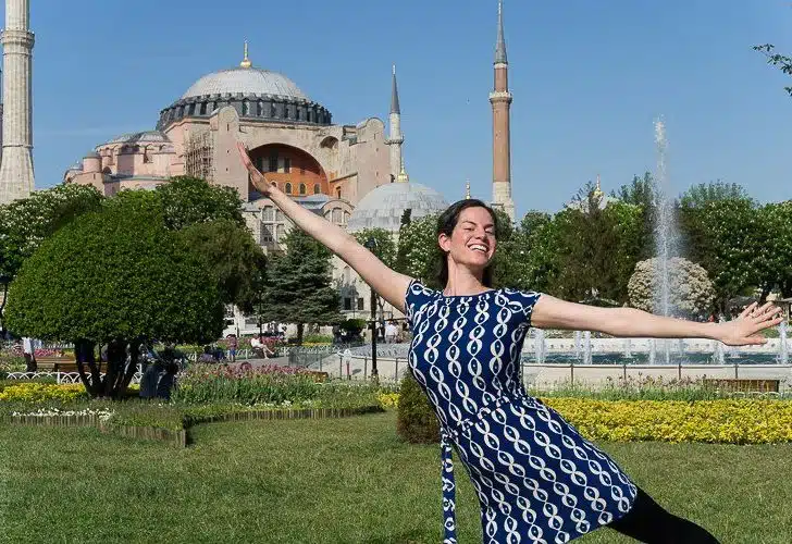 Dancing in Leota at the Hagia Sophia in Istanbul, Turkey!