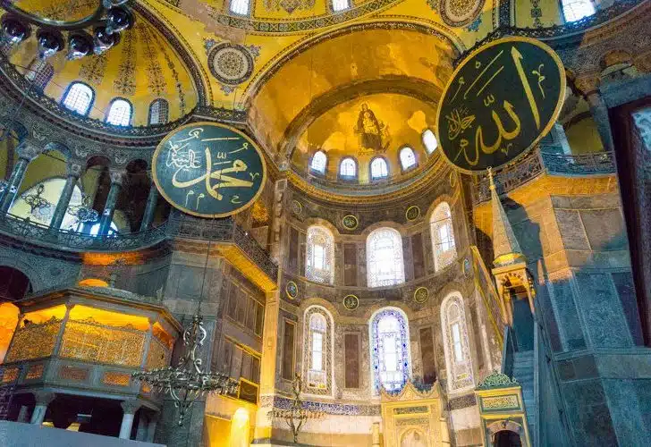 The Hagia Sophia in Istanbul, Turkey is not to be missed.