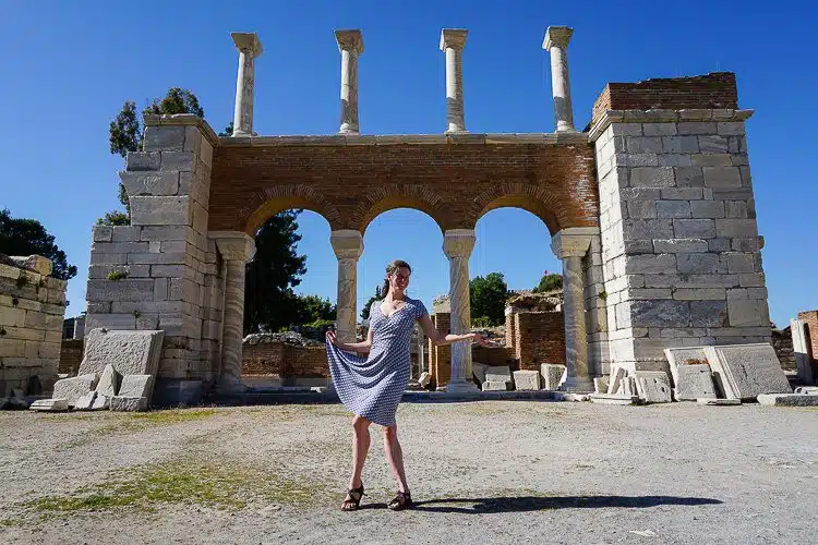 The ancient ruins of the Basilica of St. John in Selcuk pair well with a flowing skirt.