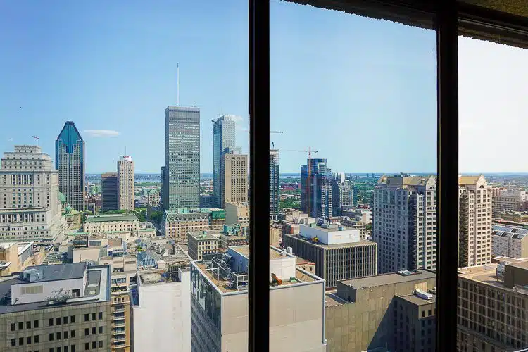 A mighty view of Montreal from our Omni hotel room.
