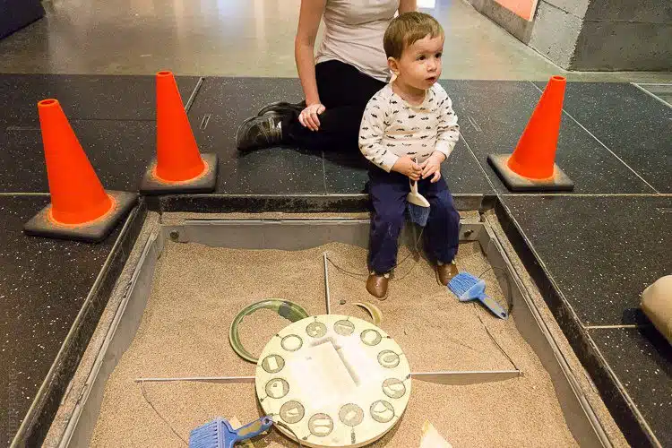 In the Montreal Archaeology Museum, kids can dig for "artifacts!"
