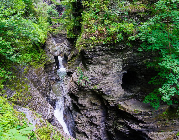 Layers of rock and water at Watkins Glen State Park