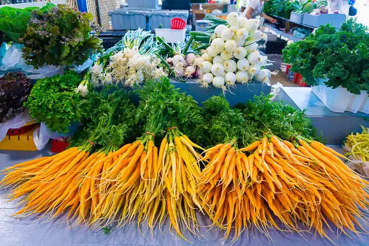 I love the dainty ends of fresh carrot bunches.