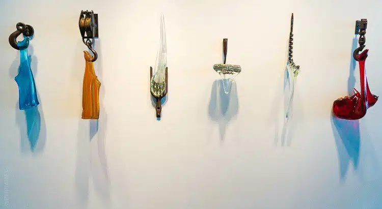 Dripping glass knives.