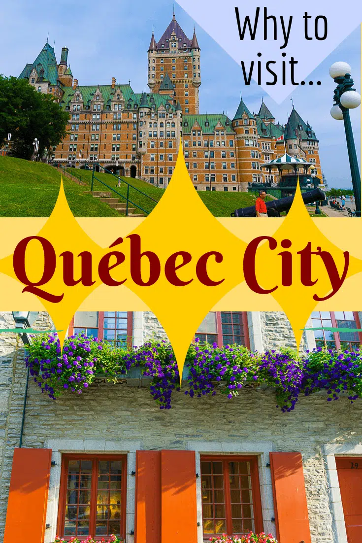 Old Quebec is a great vacation idea. So many things to do in Quebec City! Learn about Chateau Frontenac, food, flowers, and fun in this city in Canada. #QuebecCity #Quebec #travel #familytravel #vacationideas #vacation