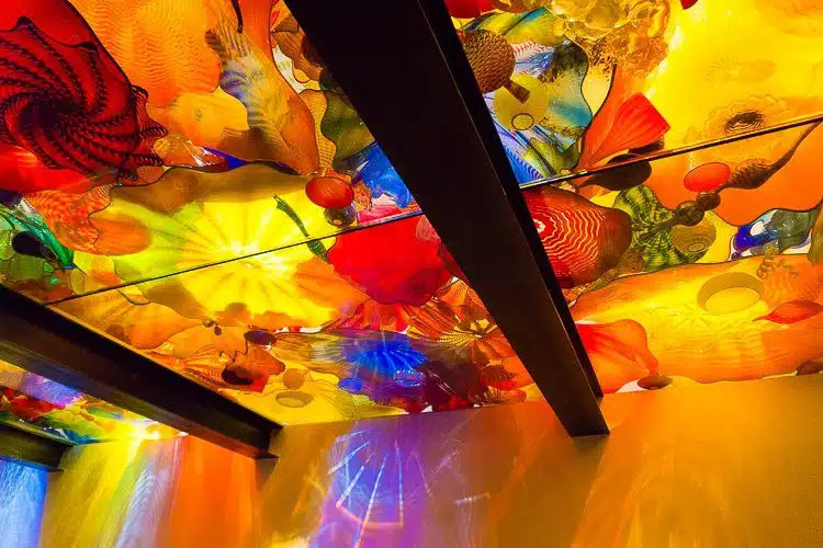 Chihuly museum, Seattle: Rainbow ceiling 