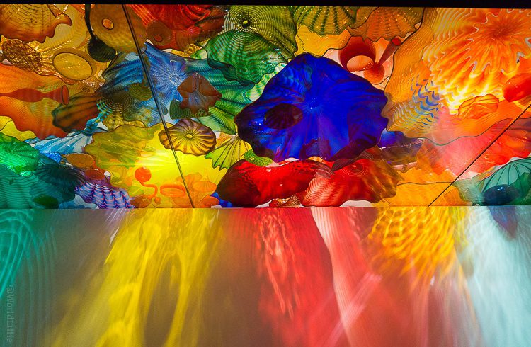 Chihuly glass ceiling in the Seattle museum