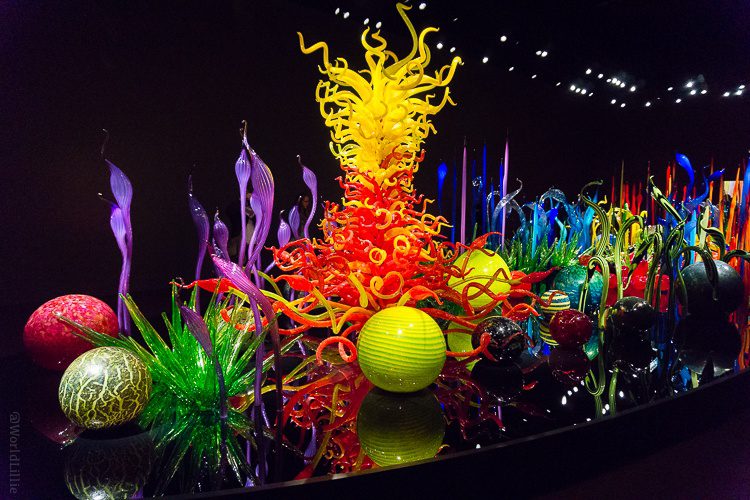 Chihuly glass garden in the Seattle museum