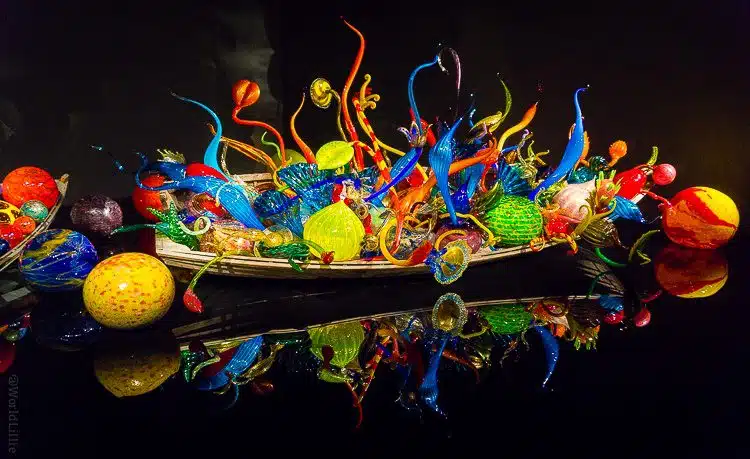 Chihuly glass museum exhibit: boat