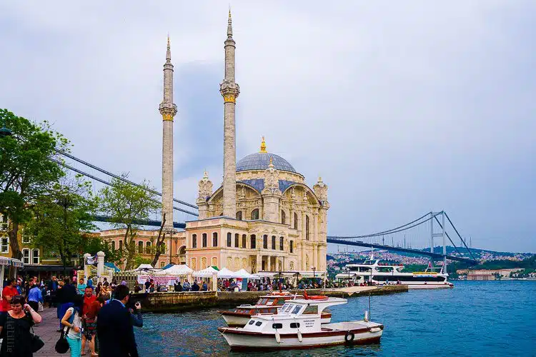  Ortakoy Mosque is a visual highlight of the yummy Ortakoy neighborhood of Istanbul.
