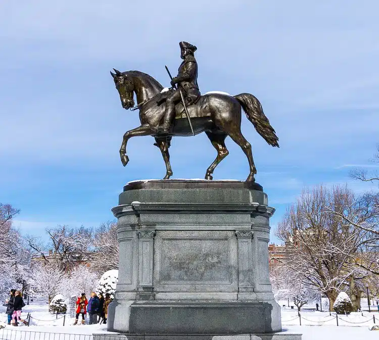 George Washington on Horseback in the Boston Public Garden. 