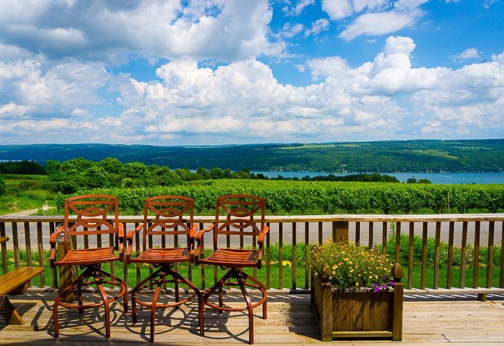 A heavenly porch view from Dr. Frank's Vineyard.