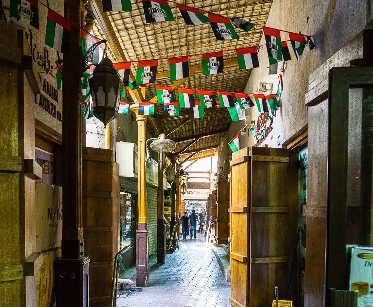 One of the narrow walkways of the souks.