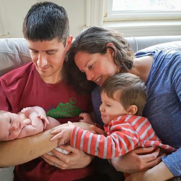 Our first ever photo as a family of FOUR!