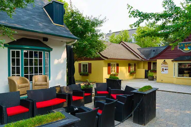 Mont Tremblant has a cozy village feel with outdoor dining in summer.