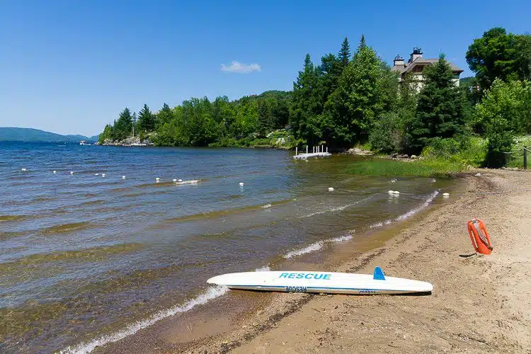 Mont Tremblant has a large lake for swimming and water sports.