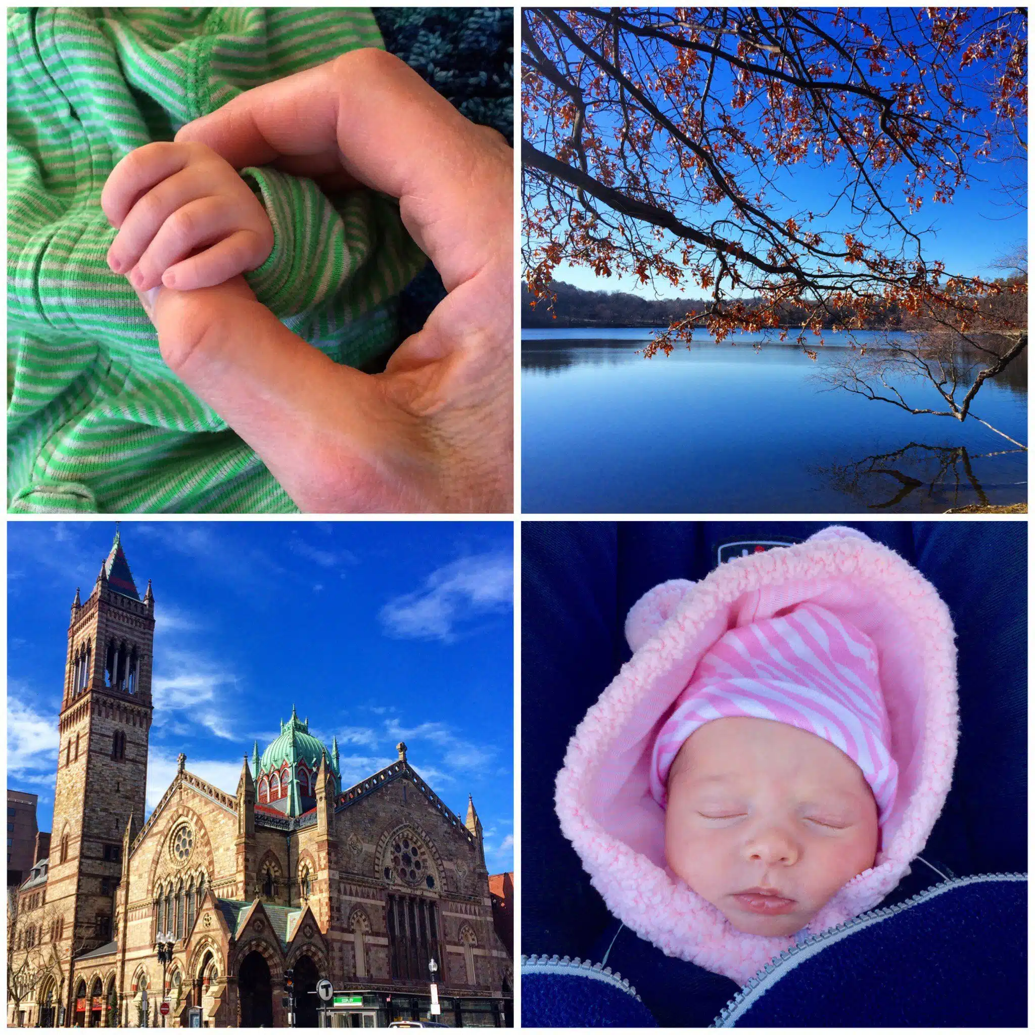 A collage from a day spent walking Boston with baby... and nursing on park benches! 