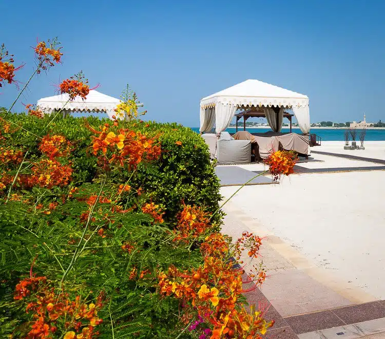 Emirates Palace Abu Dhabi beach cabanas