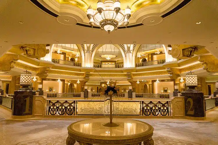Gold lobby Emirates Palace Abu Dhabi