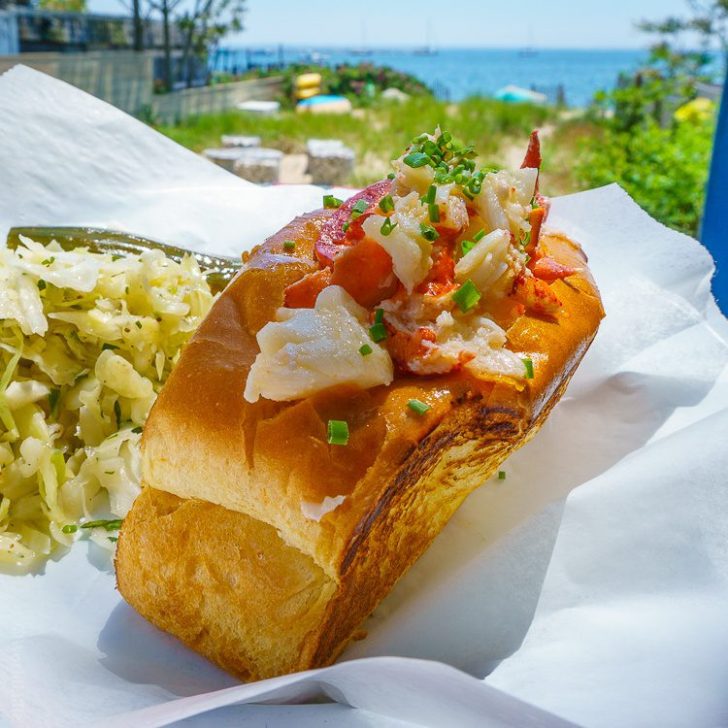Lobster roll with an ocean view? Yes please!
