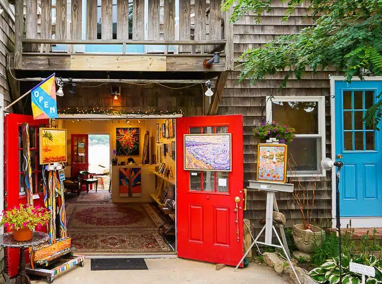 One of many art galleries and stores in Rockport.