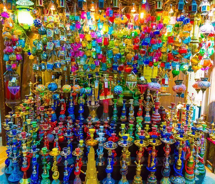 A colorful kiosk in the Souk Madinat
