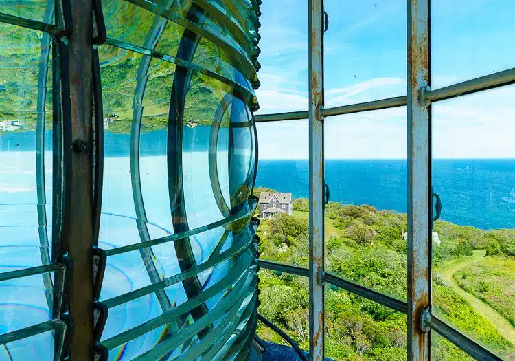 Block Island Southeast Light has a great view from one of the best Rhode Island Lighthouses