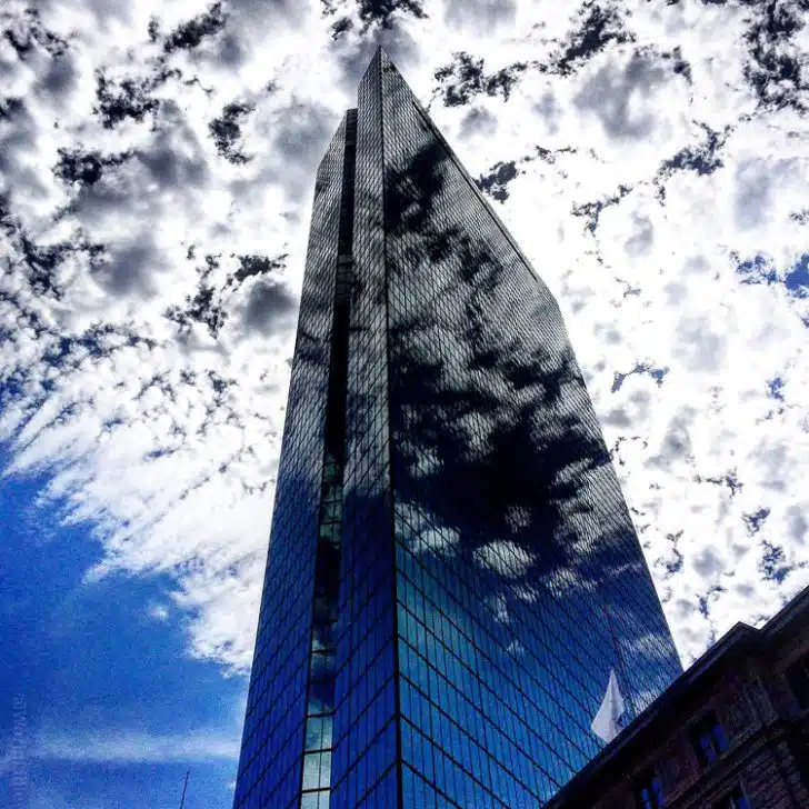 My favorite photo I took this year: Boston's Hancock building with epic clouds.