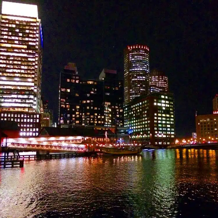 Fort Point Channel, Boston, during one of my night walks.