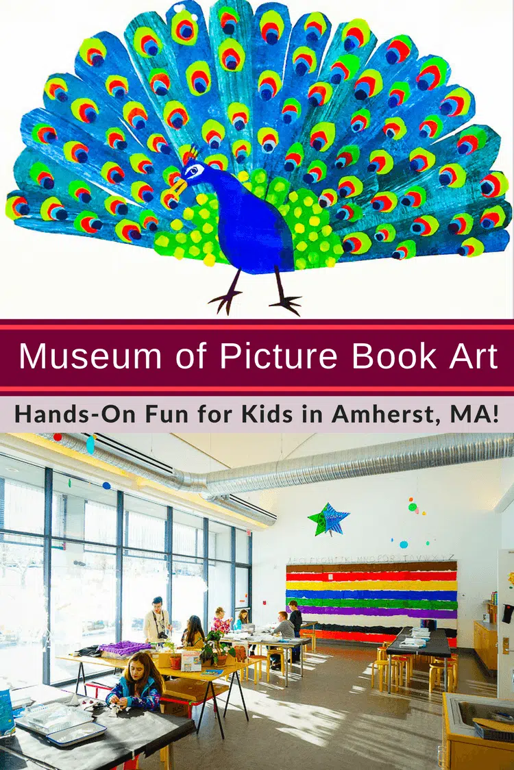 Eric Carle Museum of Picture Book Art (Very Hungry Caterpillar!) and other fun Kids' Activities Near Amherst, MA, including cider donuts at Atkins Farms, and Mill 180 Park indoor playground in Easthampton, MA. #familytravel #kidsactivities #ericcarle #picturebooks #kidsmuseums #newengland #massachusetts