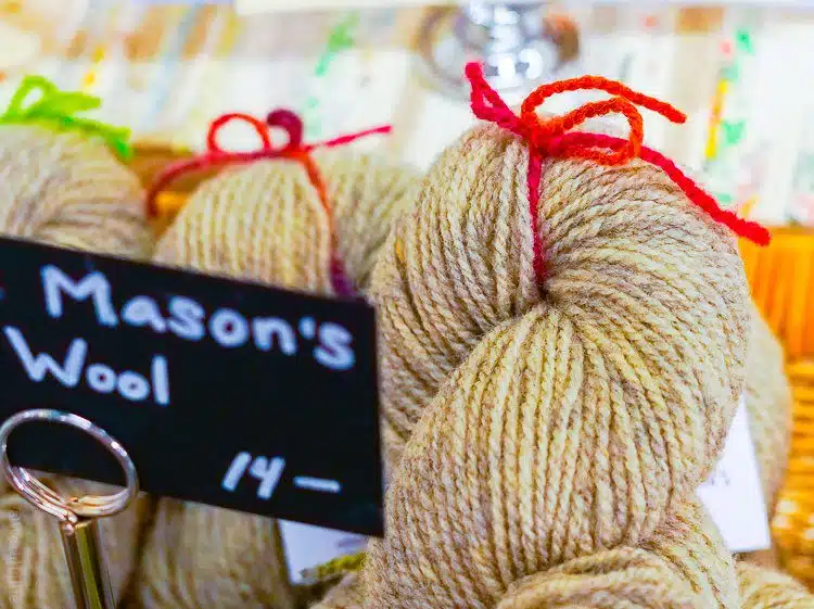 Soft natural yarn from nearby.