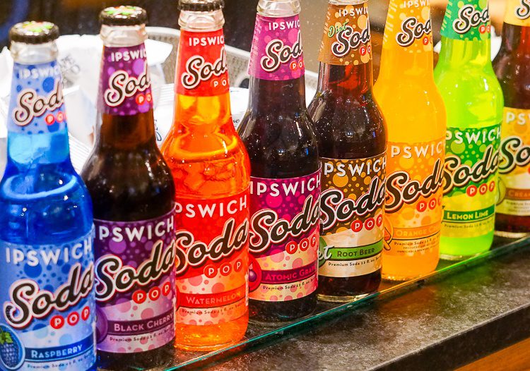 Rainbow sodas from Ipswich. 