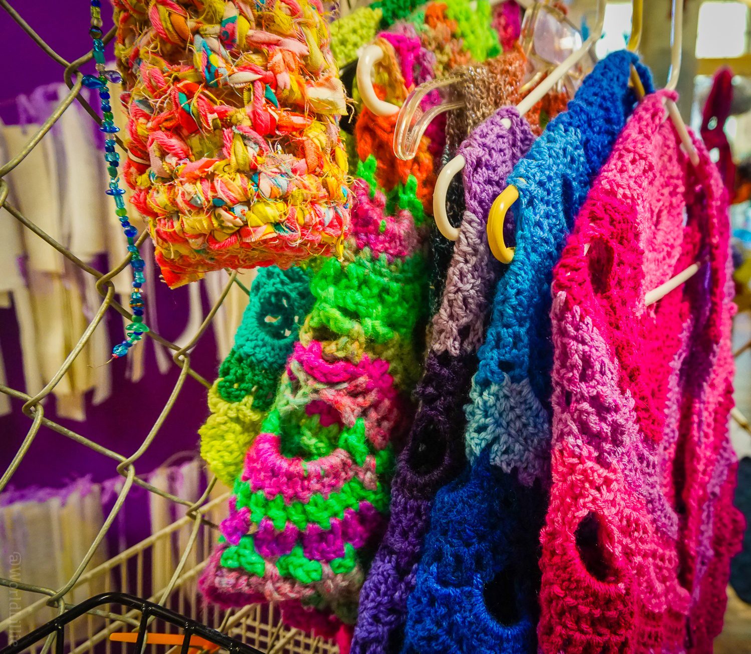 The artist who knit these shawls, "Q," is also a lawyer!