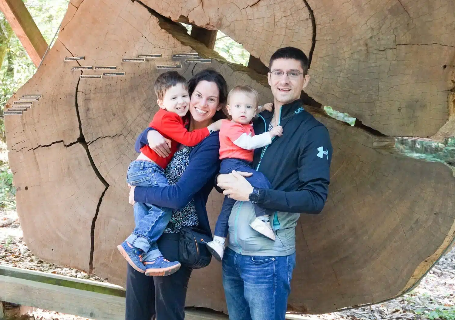 Don't forget to pose near the giant redwood tree slice!