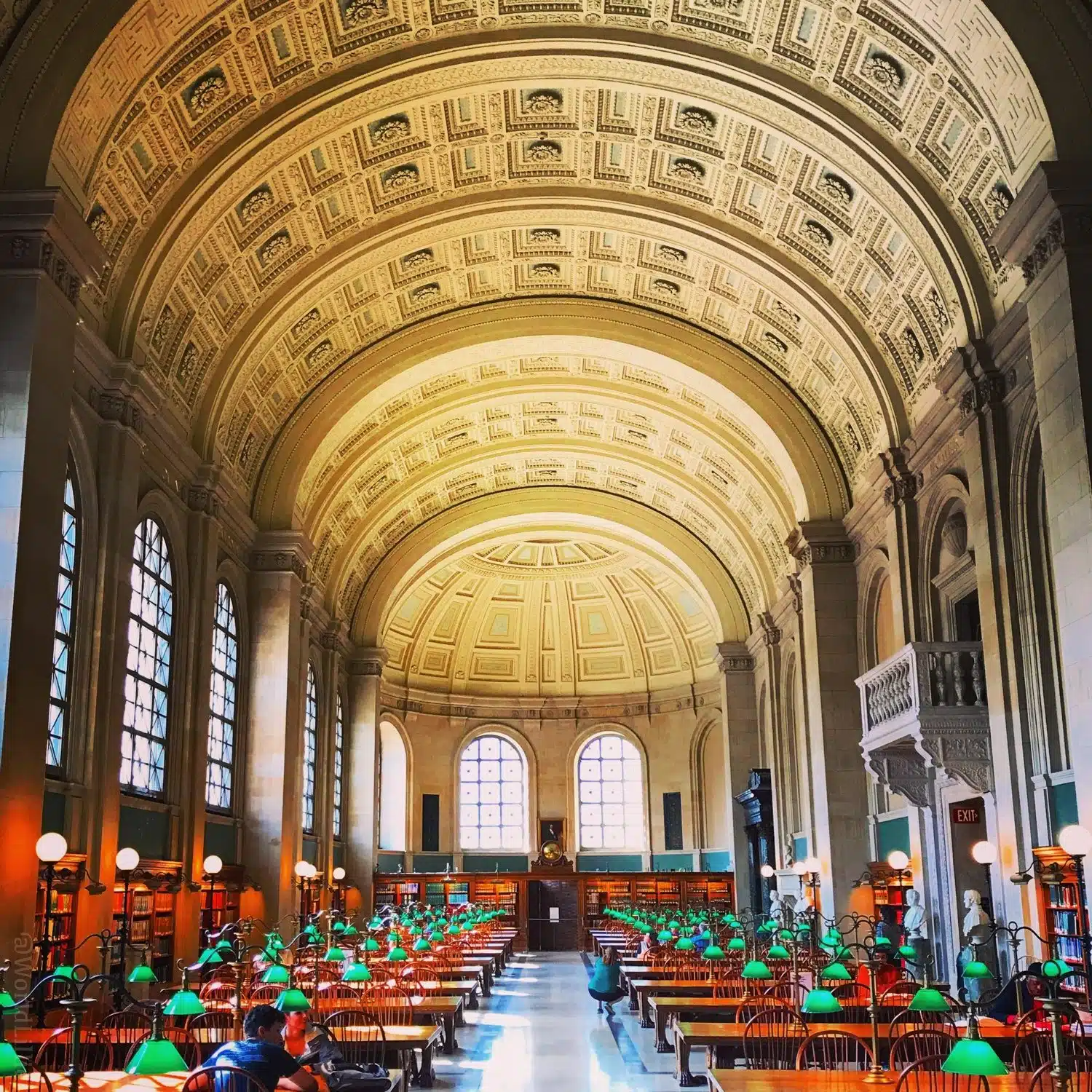 The beautiful Boston Public Library, not far from our school.
