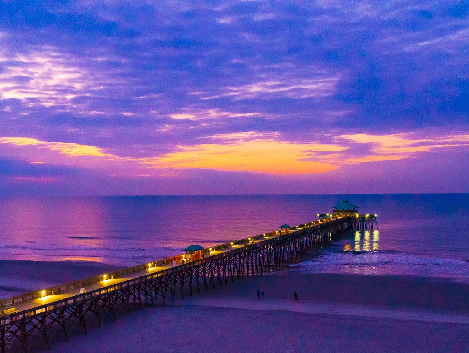 Sunrise on the famous Folly Beach pier.