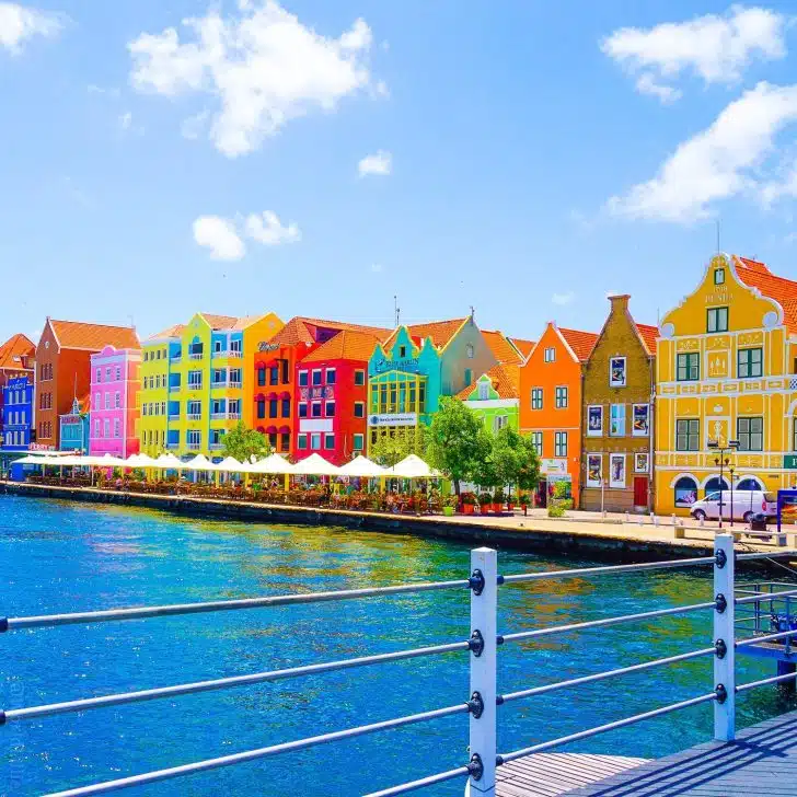The famed rainbow waterfront of Willemstad!